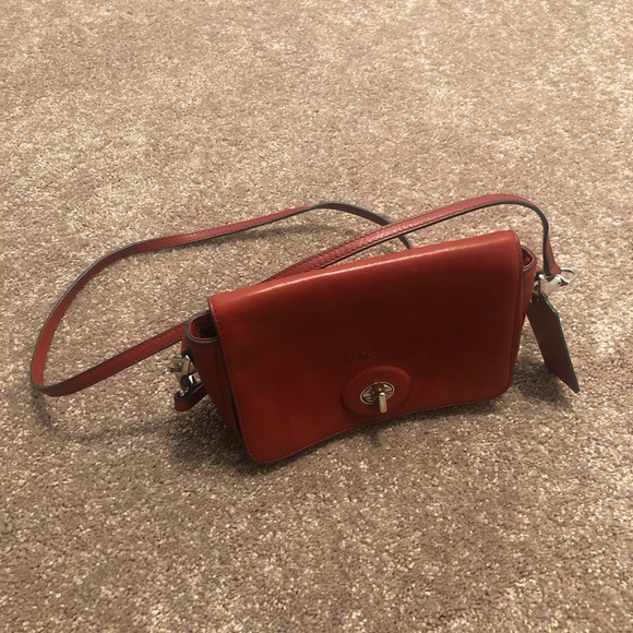 Coach Red Crossbody Purse Adjustable Strap - Picture 6 of 12